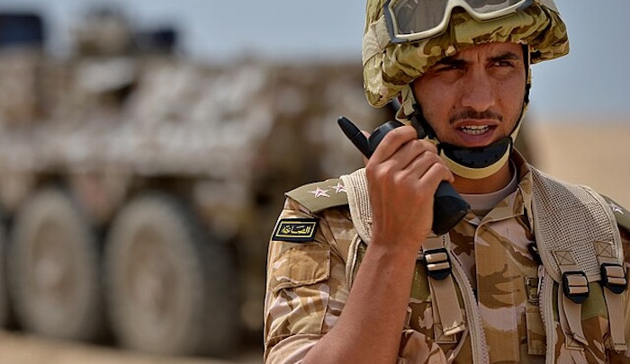 Qatar Armed Forces 1st Lt. Abdul Majid Al-Shammari by SSgt Kenny Holston, Public domain